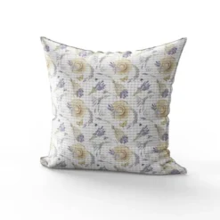 Tissu nid d'abeille motif lavande et chapeau de paille