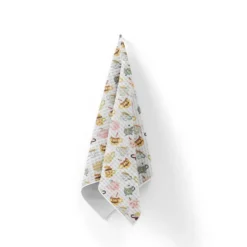 Tissu nid d'abeille motif tasses douceurs d'automne pastel