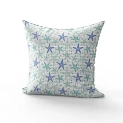 Tissu nid d'abeille motif étoile de mer bleue
