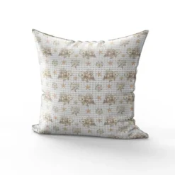 Tissu nid d'abeille motif tortue de mer fleurie
