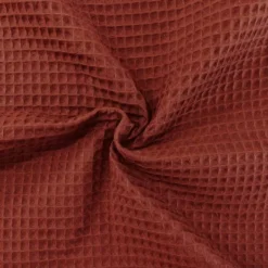 Tissu nid d'abeille paprika