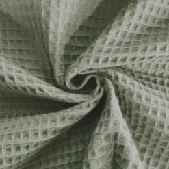 Tissu nid d'abeille vert de gris