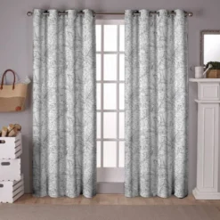 Tissu occultant écru motif jungle dessin
