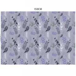 Tissu occultant parme motif branches et feuilles violettes