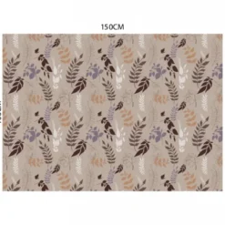 Tissu occultant taupe motif branches et feuilles marron