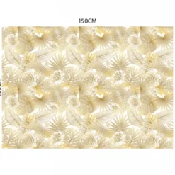 Tissu occultant végétal mordoré dégradé ocré