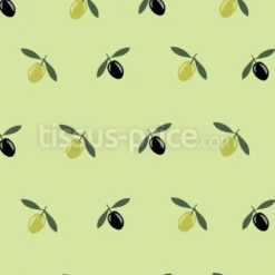Tissu olives noires et vertes personnalisé