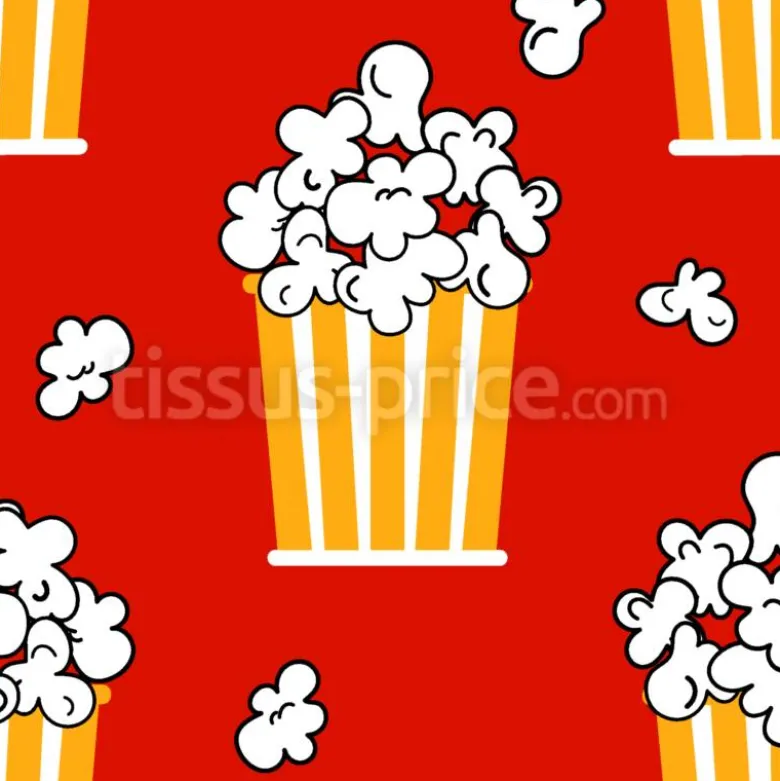 Tissu pop-corn rétro personnalisé