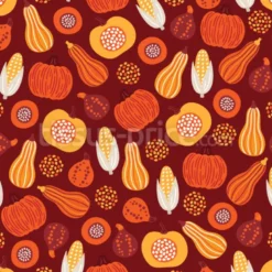 Tissu potager d'automne personnalisé