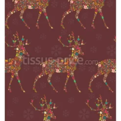 Tissu rennes décor de Noël personnalisé