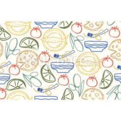 Tissu Spécialités estivales italiennes personnalisé