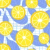 Tissu Tranches et feuilles de citron personnalisé