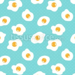 Tissu Œufs au plat personnalisé
