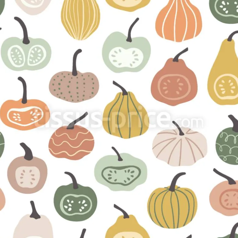 Tissu variétés de courges personnalisé