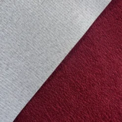Tissu velours ras texturé lie de vin