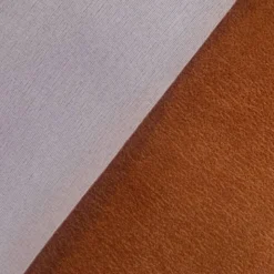 Tissu velours ras texturé orange brûlée