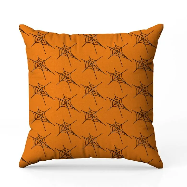 Toile d'araignée - Fond orange