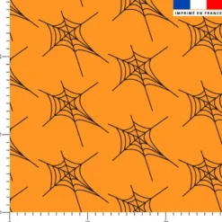 Toile d'araignée - Fond orange