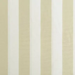 Toile extérieure Téflon grande largeur rayée crème et blanc