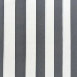Toile extérieure Téflon grande largeur rayures gris foncé et blanches