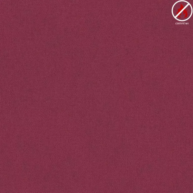 Toile ignifugée M1 permanent bordeaux