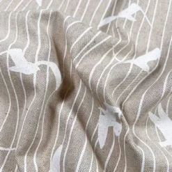 Toile polycoton naturelle vol d'oiseaux