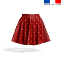 Étoiles effets pailletés - Fond rouge foncé