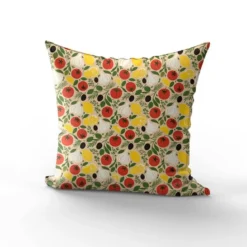 Tomates citrons et olives - Fond beige
