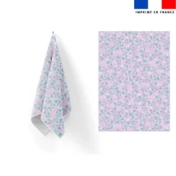 Torchon imprimé air de printemps violet - Création Lili Bambou Design