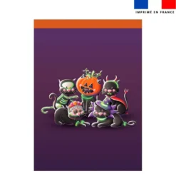 Torchon imprimé Bal masqué Halloween - Création Stillistic