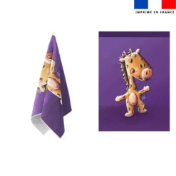 Torchon imprimé bébé girafe - Création Stillistic