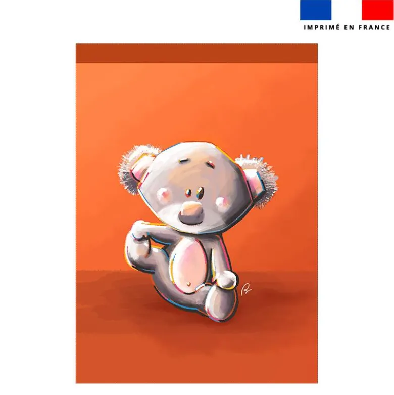 Torchon imprimé bébé koala - Création Stillistic