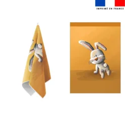 Torchon imprimé bébé lapin - Création Stillistic