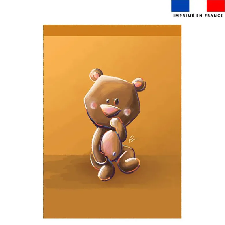 Torchon imprimé bébé ours - Création Stillistic