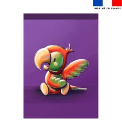 Torchon imprimé bébé perroquet - Création Stillistic