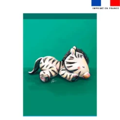 Torchon imprimé bébé zèbre - Création Stillistic