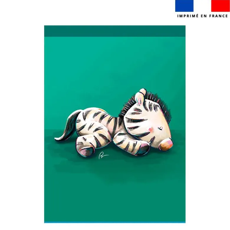 Torchon imprimé bébé zèbre - Création Stillistic