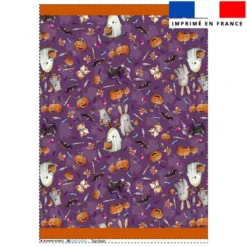 Torchon imprimé fantômes violet - Création Stillistic