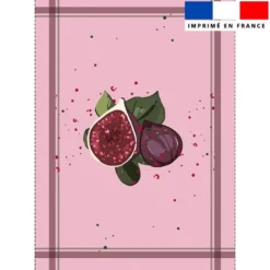 Torchon imprimé figue rose