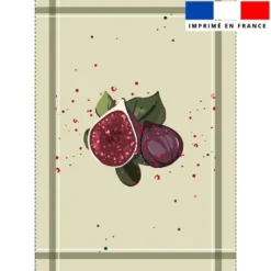 Torchon imprimé figue vert