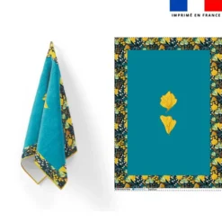 Torchon imprimé fleur bohème