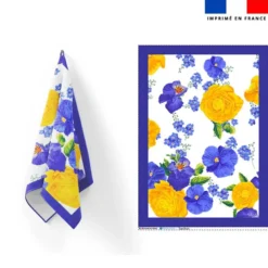 Torchon imprimé fleur de pensée
