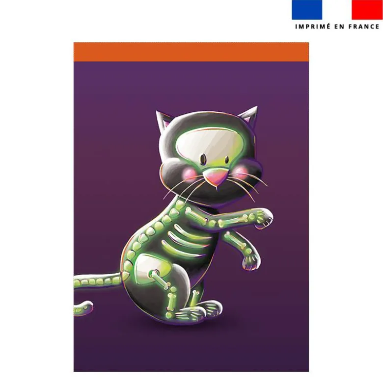 Torchon imprimé Halloween Squelette - Création Stillistic