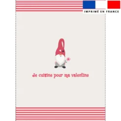 Torchon imprimé Je cuisine pour ma valentine