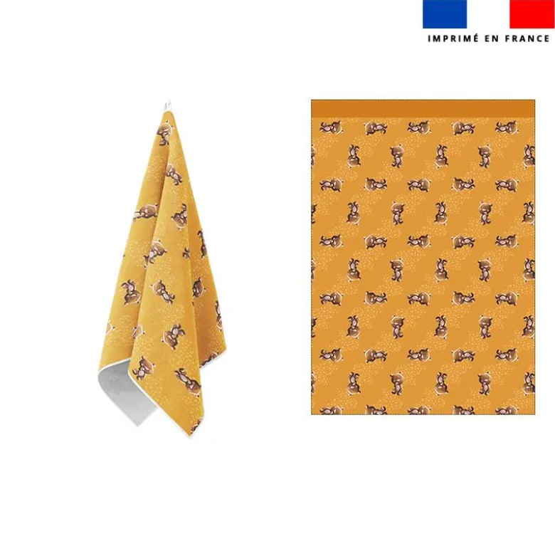 Torchon imprimé mini bébé ours - Création Stillistic