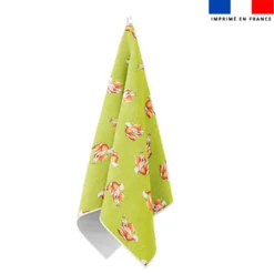 Torchon imprimé mini bébé renard - Création Stillistic