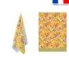 Torchon imprimé mini lapin printanier jaune - Création Stillistic
