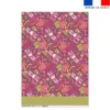 Torchon imprimé mini lapin printanier framboise - Création Stillistic