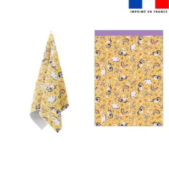 Torchon imprimé mini licorne toboggan - Création Stillistic
