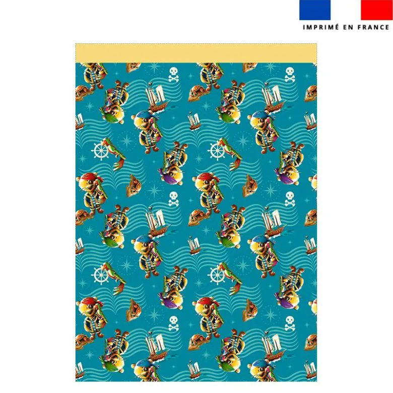 Torchon imprimé mini lion pirate - Création Stillistic